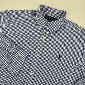 Polo Ralph Lauren Men's Performance Button Down Shirt - XL - Blue White Plaid